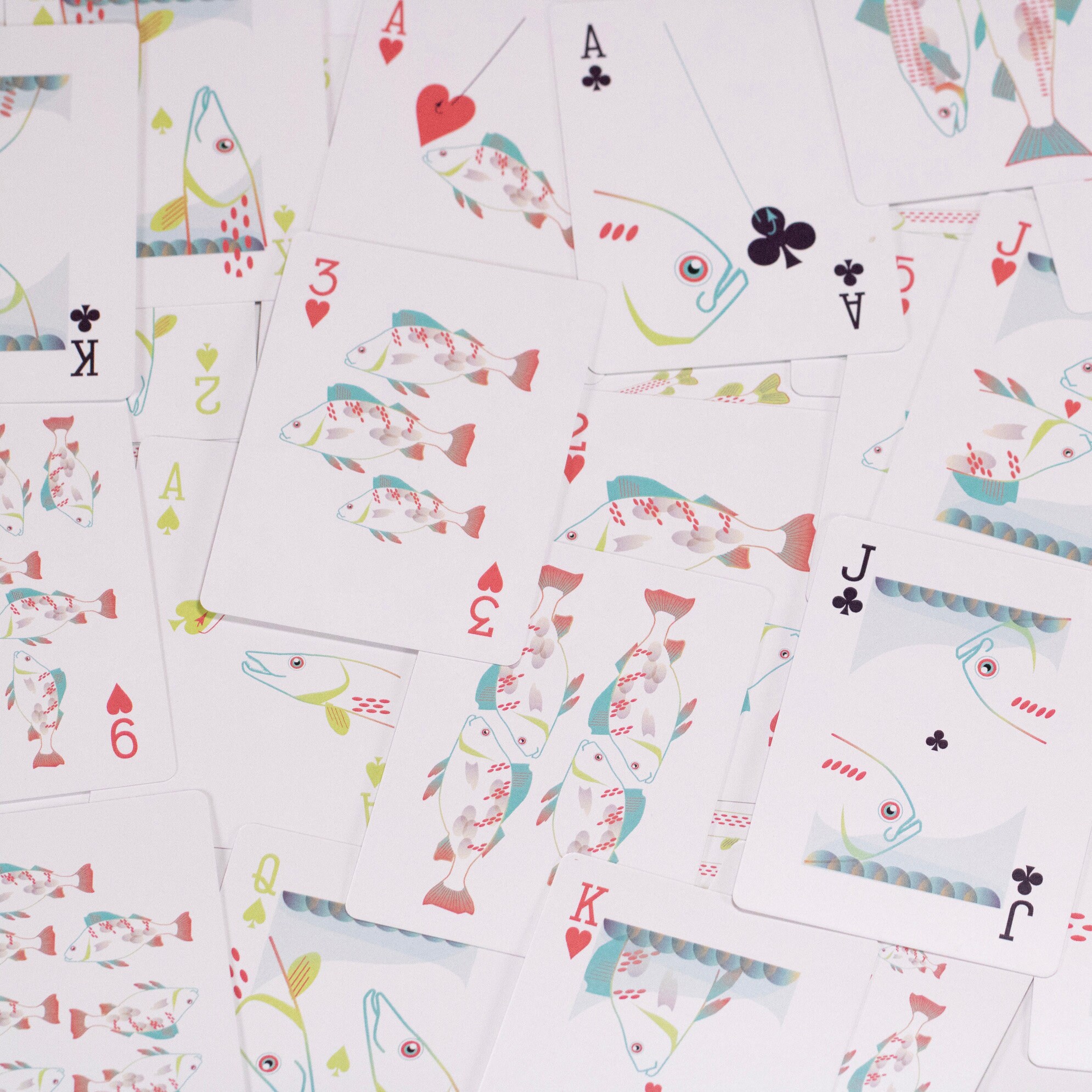 Fish Line Art Playing Cards - Image 2